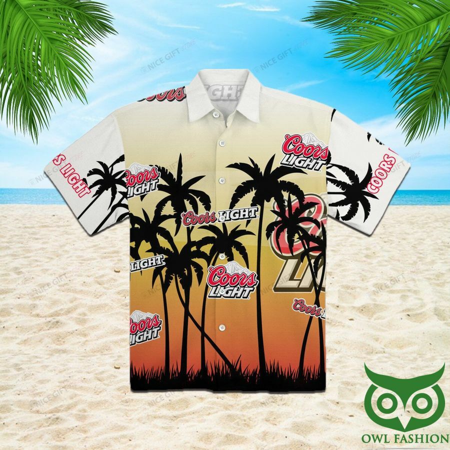 Coors Light White Sunset Hawaiian Shirt - Famjoys Coors Light White Sunset Hawaiian Shirt - Famjoys