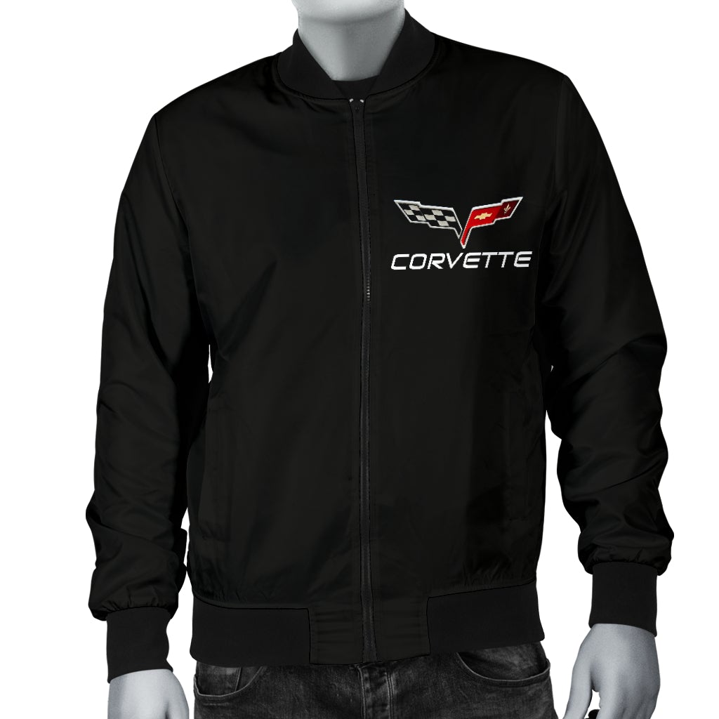 Corvette C6 Men's Bomber Jacket BL - Famjoys Corvette C6 Men's Bomber Jacket BL - Famjoys