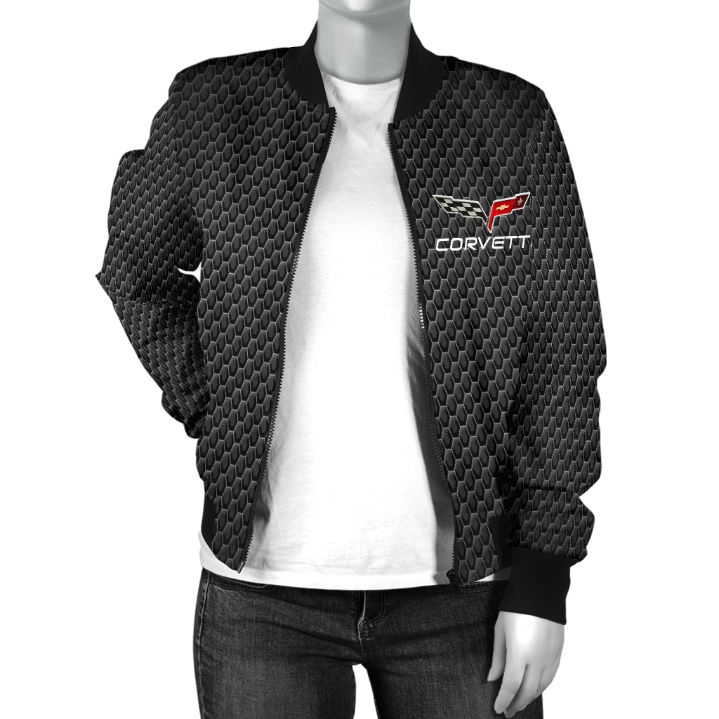 Corvette C6 Women's Bomber Jacket MT - Famjoys Corvette C6 Women's Bomber Jacket MT - Famjoys