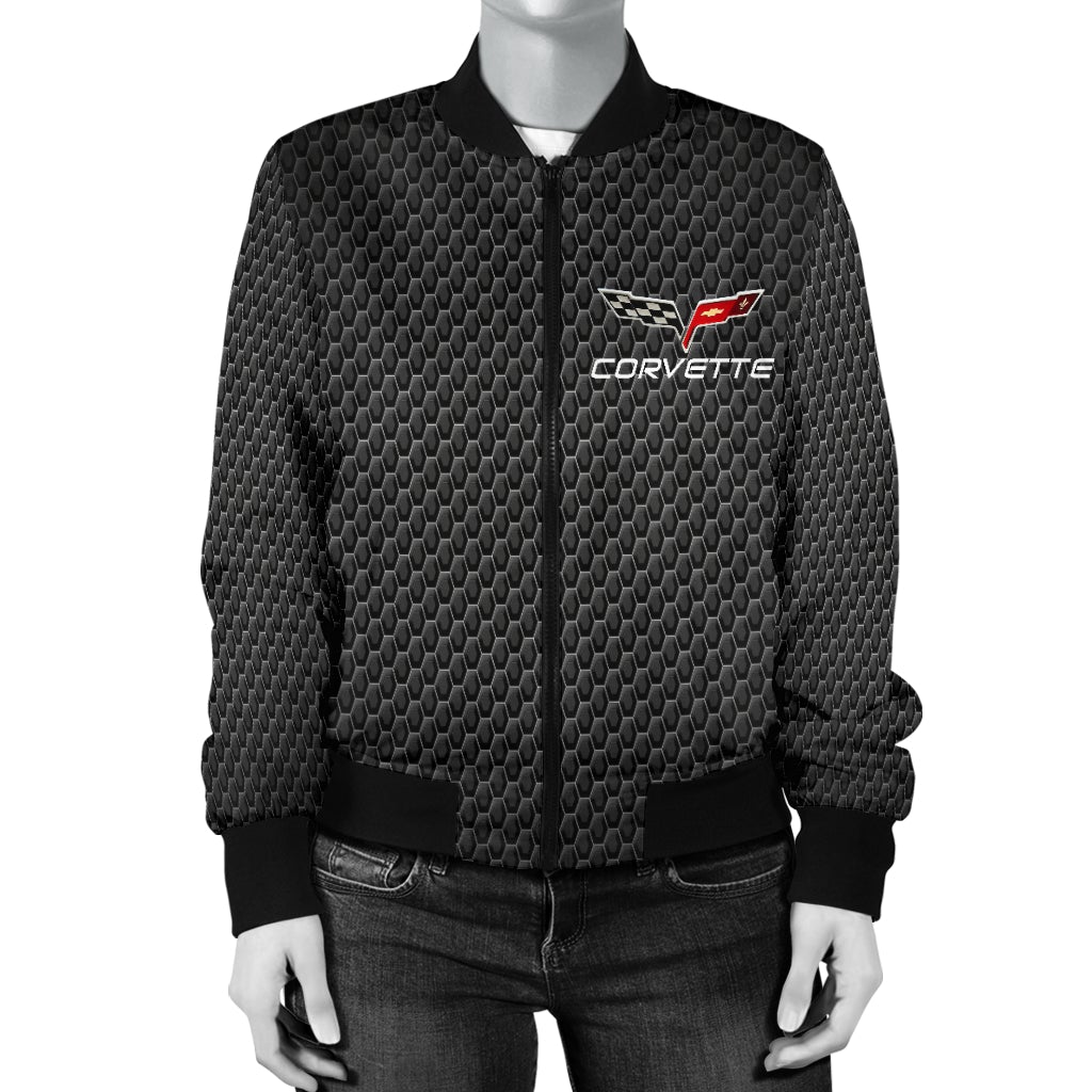 Corvette C6 Women's Bomber Jacket MT - Famjoys Corvette C6 Women's Bomber Jacket MT - Famjoys