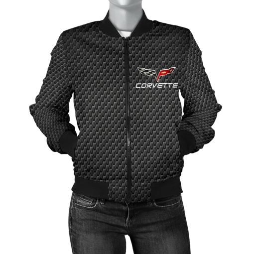 Corvette C6 Women's Bomber Jacket MT - Famjoys Corvette C6 Women's Bomber Jacket MT - Famjoys