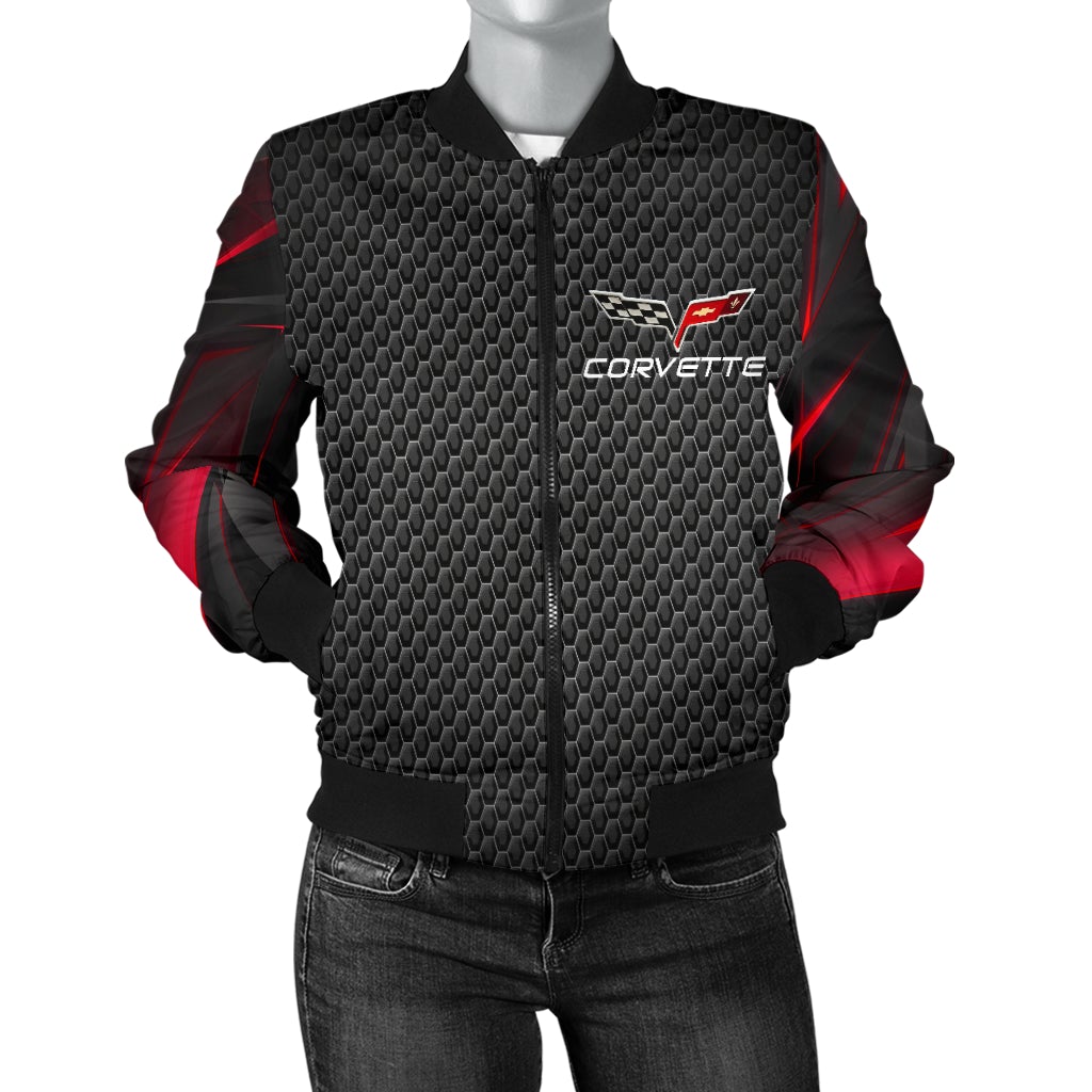 Corvette C6 Women's Bomber Jacket RA - Famjoys Corvette C6 Women's Bomber Jacket RA - Famjoys