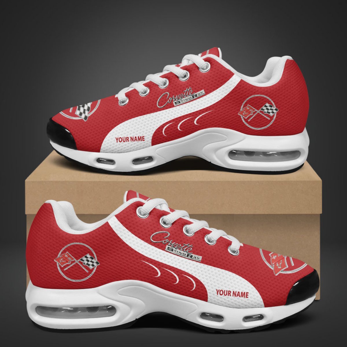 Corvette Custom Name Sport Shoes VS40 - Famjoys Corvette Custom Name Sport Shoes VS40 - Famjoys