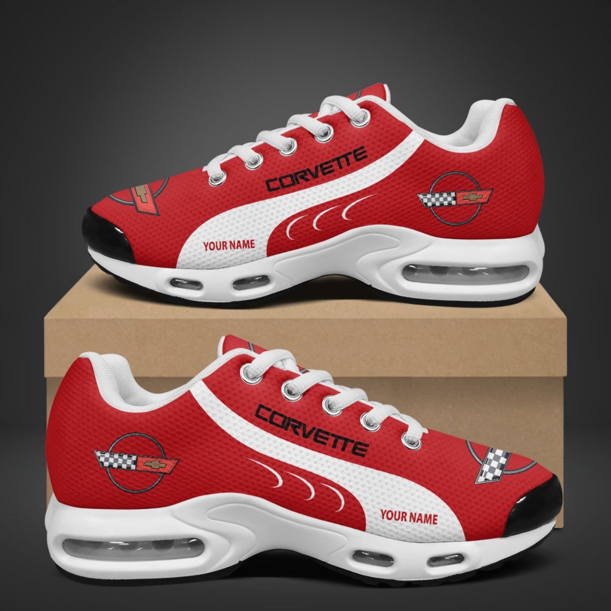 Corvette Custom Name Sport Shoes VS40 - Famjoys Corvette Custom Name Sport Shoes VS40 - Famjoys