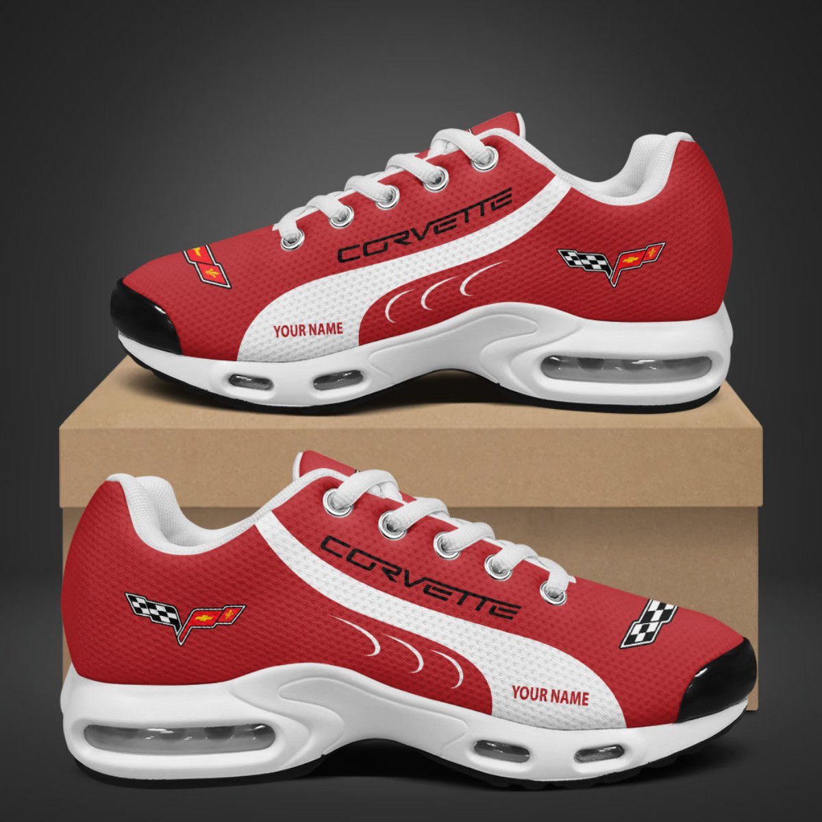 Corvette Custom Name Sport Shoes VS40 - Famjoys Corvette Custom Name Sport Shoes VS40 - Famjoys