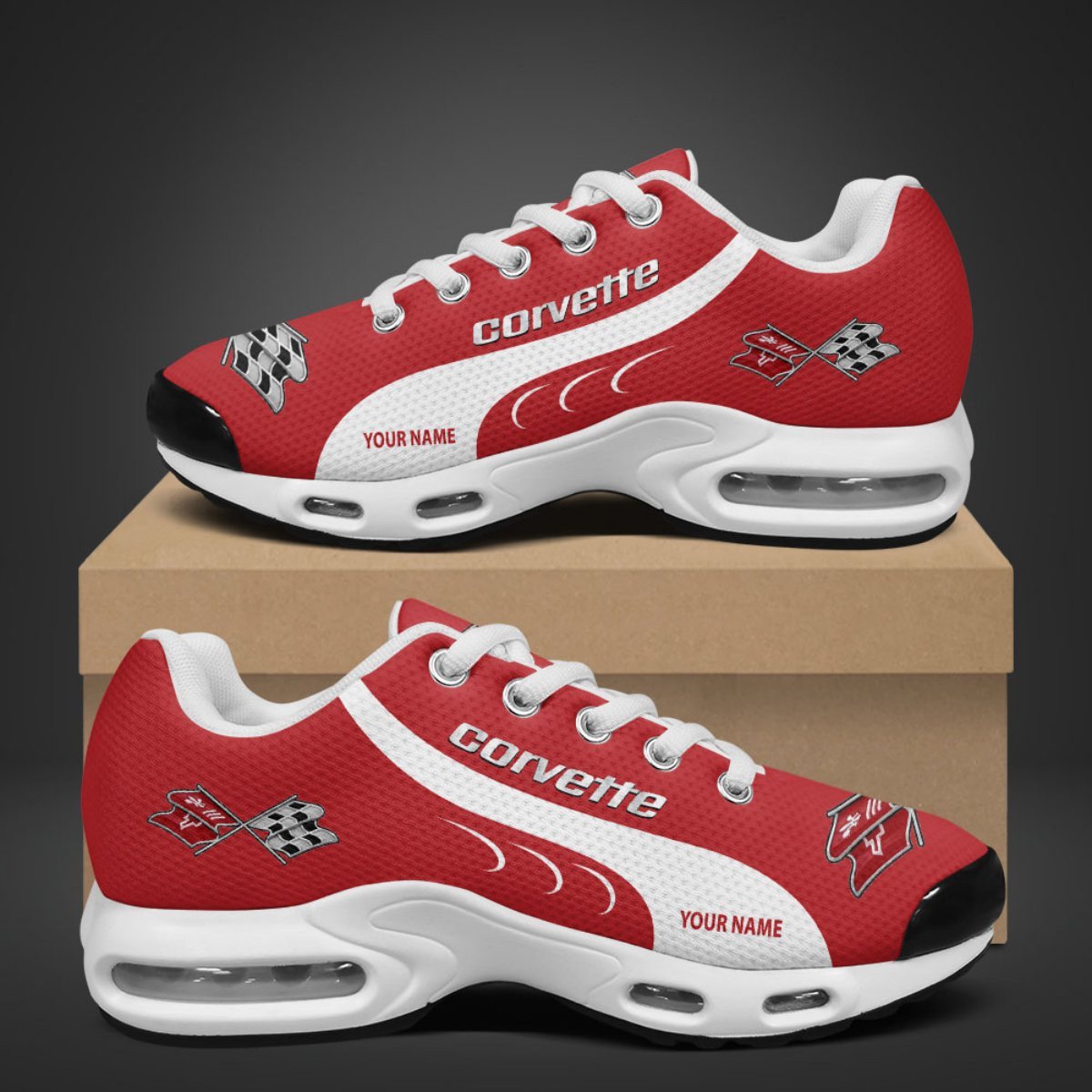 Corvette Custom Name Sport Shoes VS40 - Famjoys Corvette Custom Name Sport Shoes VS40 - Famjoys