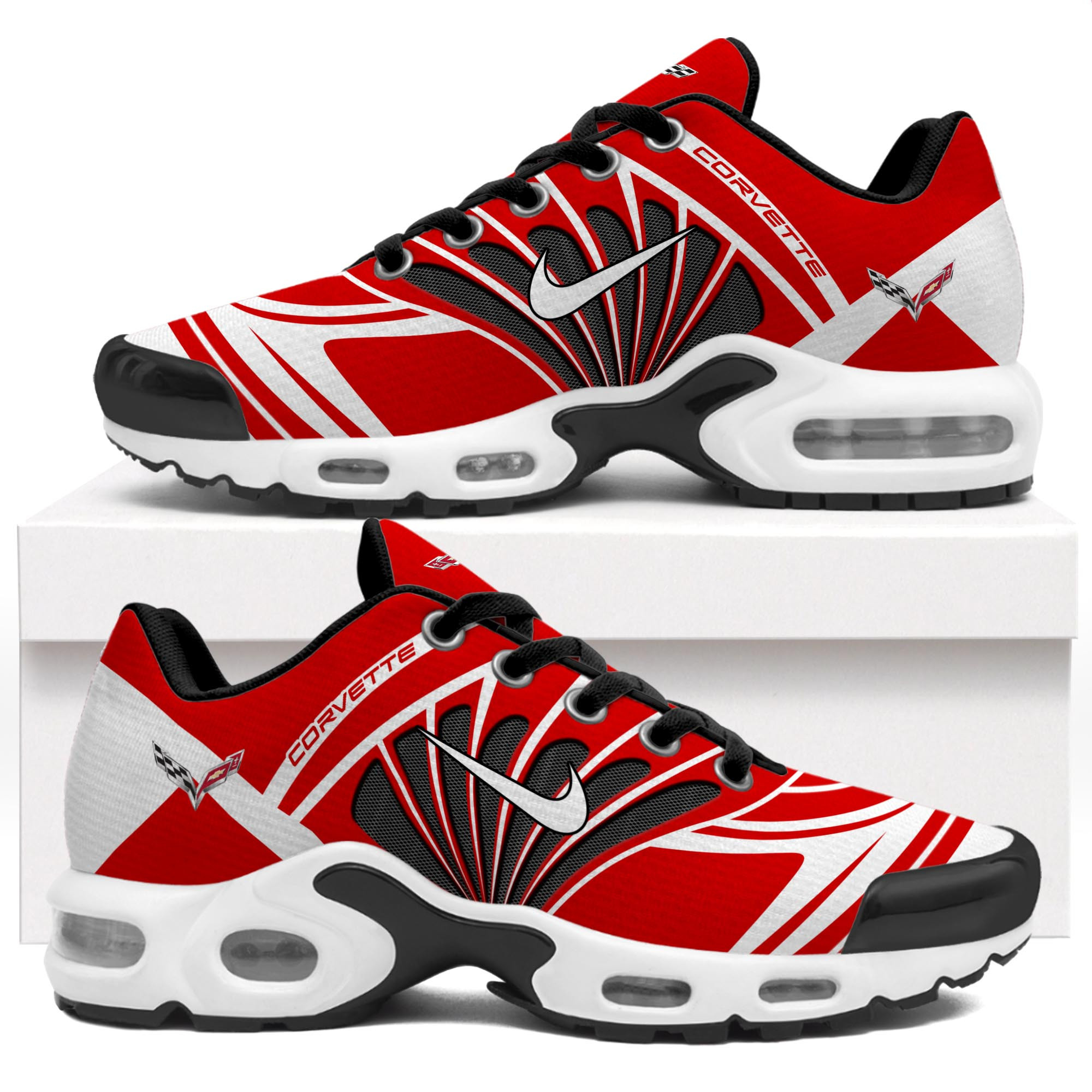 Corvette Old Personalized Name Air Cushion Sports Shoes 1127 - Famjoys Corvette Old Personalized Name Air Cushion Sports Shoes 1127 - Famjoys