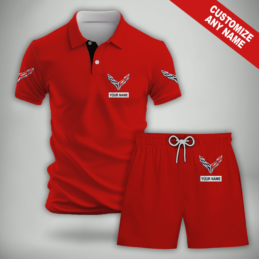 Corvette Polo And Shorts Set SP21062305DS02 - Famjoys Corvette Polo And Shorts Set SP21062305DS02 - Famjoys