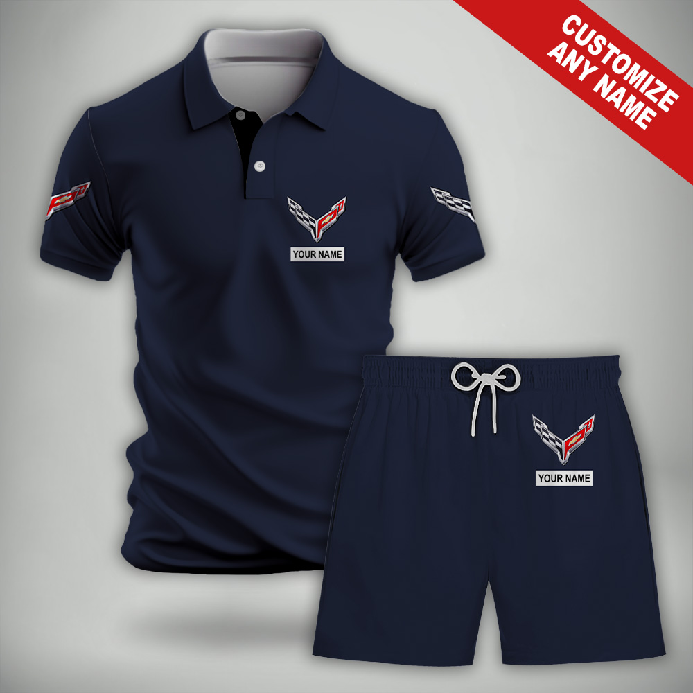 Corvette Polo And Shorts Set SP21062305DS02 - Famjoys Corvette Polo And Shorts Set SP21062305DS02 - Famjoys