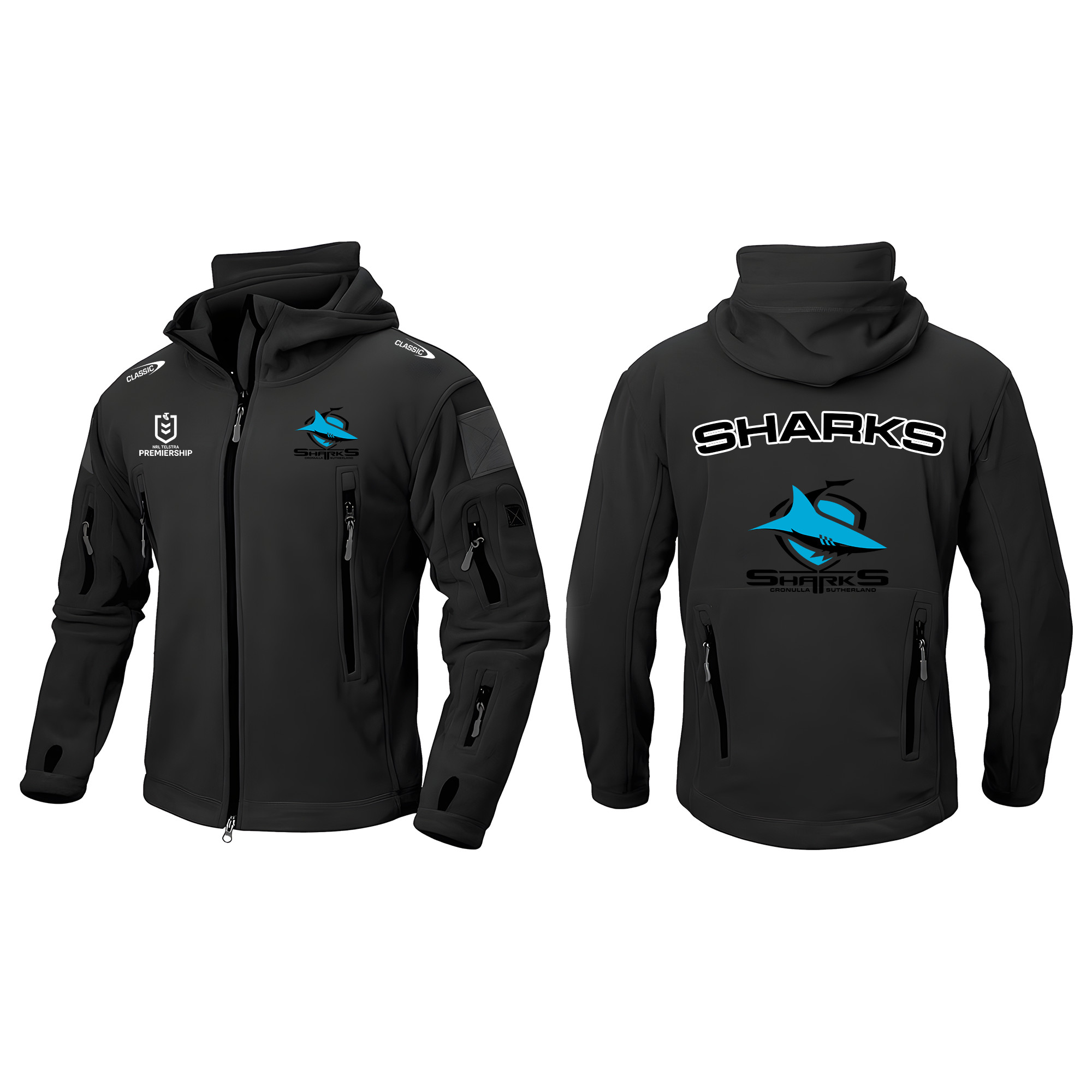 Cronulla Sharks Army Jacket – Edition - Famjoys Cronulla Sharks Army Jacket – Edition - Famjoys
