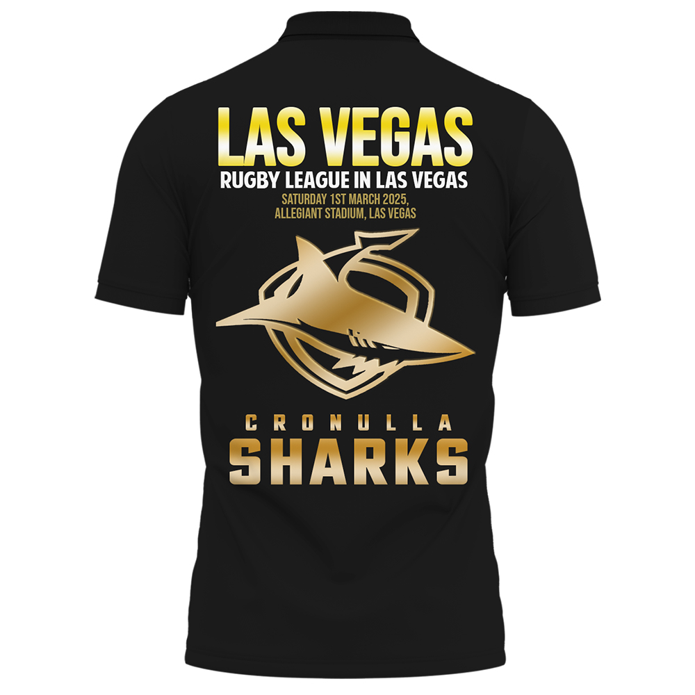 Cronulla Sharks Las Vegas 2025 POLO Limited Edtions - Famjoys Cronulla Sharks Las Vegas 2025 POLO Limited Edtions - Famjoys
