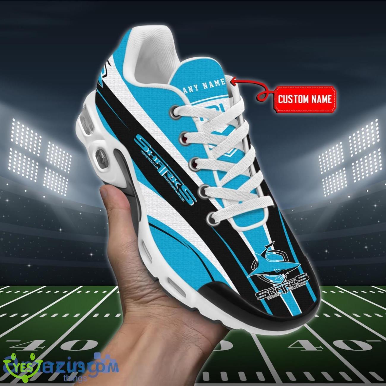 Cronulla-Sutherland Sharks Personalized Name Air Cushion Sports Shoes Sneaker KLTNS220251 - Famjoys Cronulla-Sutherland Sharks Personalized Name Air Cushion Sports Shoes Sneaker KLTNS220251 - Famjoys