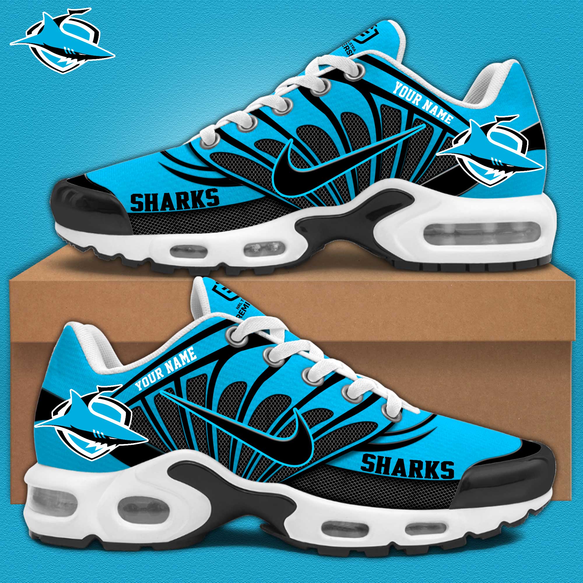 Cronulla-Sutherland Sharks Personalized Shoes - Famjoys Cronulla-Sutherland Sharks Personalized Shoes - Famjoys