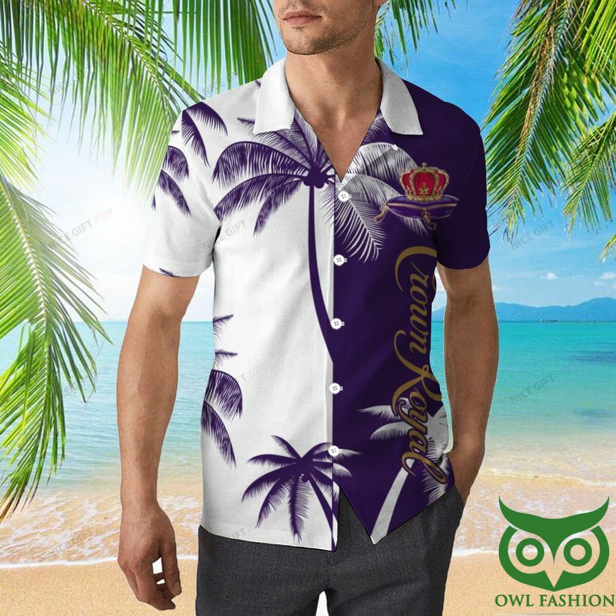 Crown Royal Purple And White With Hawaiian Shirt - Famjoys Crown Royal Purple And White With Hawaiian Shirt - Famjoys