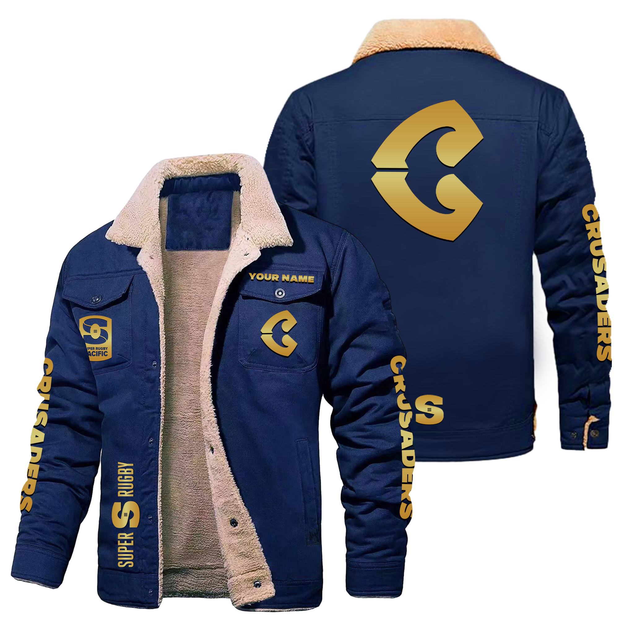 Crusaders Personalized Fleece Casual Jacket – Edition - Famjoys Crusaders Personalized Fleece Casual Jacket – Edition - Famjoys