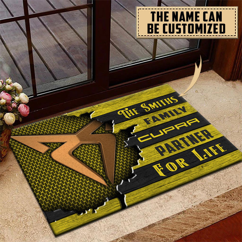 Cupra Doormat Custom Name, Multicolor - Famjoys Cupra Doormat Custom Name, Multicolor - Famjoys