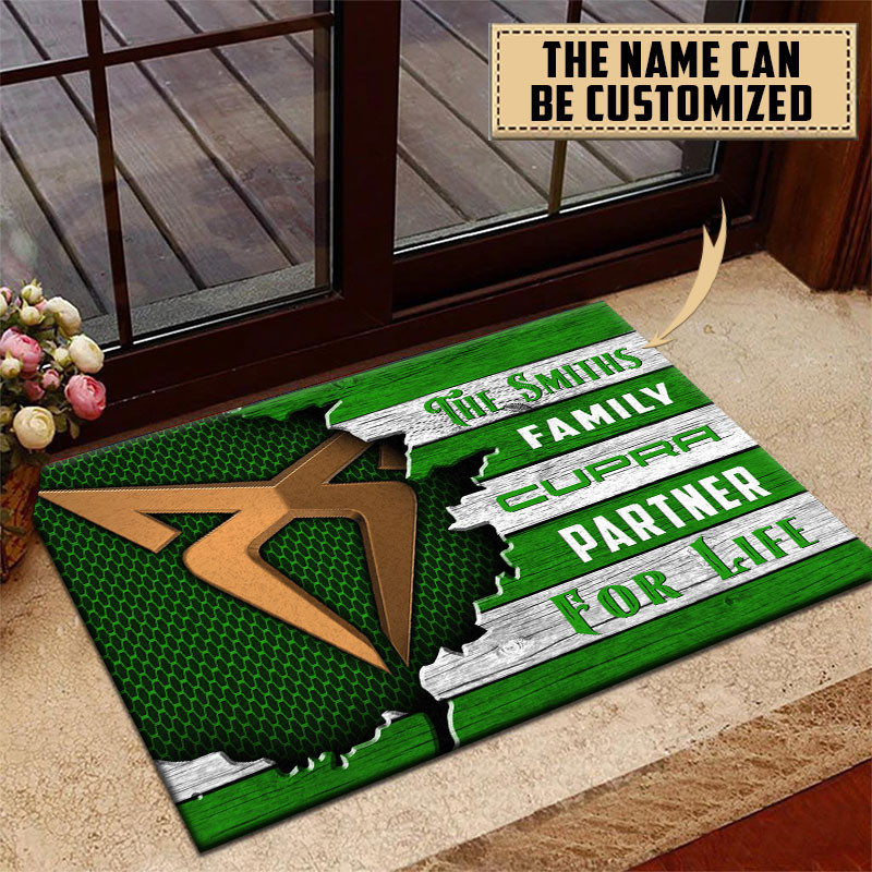Cupra Doormat Custom Name, Multicolor - Famjoys Cupra Doormat Custom Name, Multicolor - Famjoys