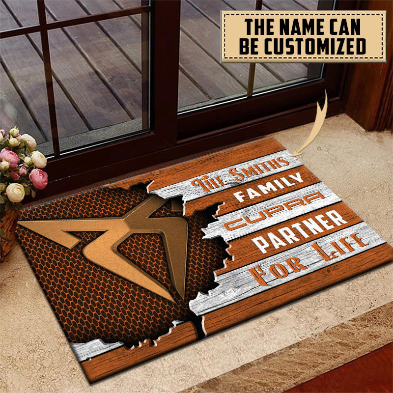 Cupra Doormat Custom Name, Multicolor - Famjoys Cupra Doormat Custom Name, Multicolor - Famjoys