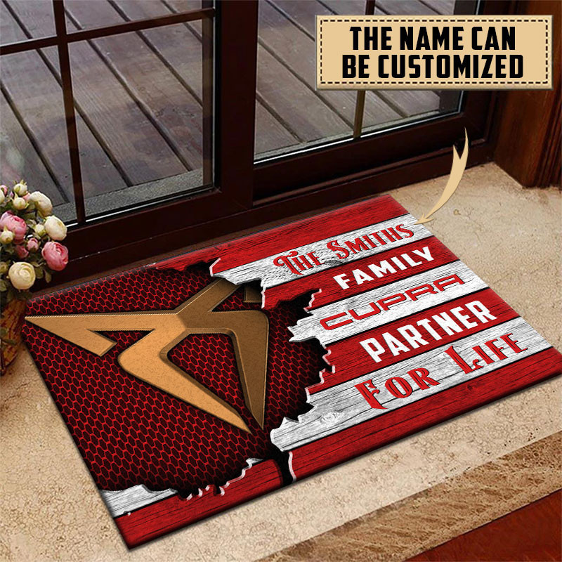 Cupra Doormat Custom Name, Multicolor - Famjoys Cupra Doormat Custom Name, Multicolor - Famjoys