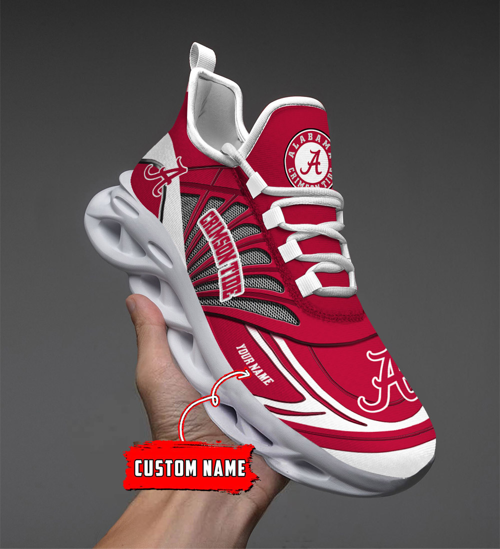 Custom Name 01 Alabama Crimson Tide PERSONALIZED MAX SOUL SHOES DS001 - Famjoys Custom Name 01 Alabama Crimson Tide PERSONALIZED MAX SOUL SHOES DS001 - Famjoys