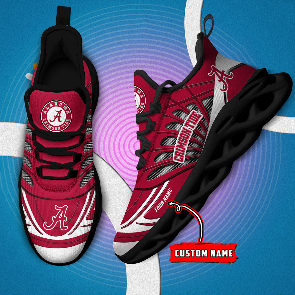 Custom Name 01 Alabama Crimson Tide PERSONALIZED MAX SOUL SHOES DS001 - Famjoys Custom Name 01 Alabama Crimson Tide PERSONALIZED MAX SOUL SHOES DS001 - Famjoys
