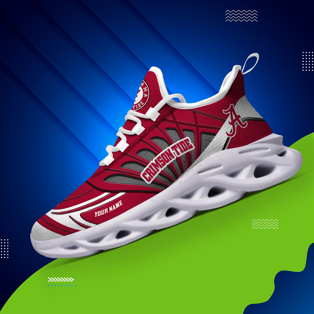 Custom Name 01 Alabama Crimson Tide PERSONALIZED MAX SOUL SHOES DS001 - Famjoys Custom Name 01 Alabama Crimson Tide PERSONALIZED MAX SOUL SHOES DS001 - Famjoys