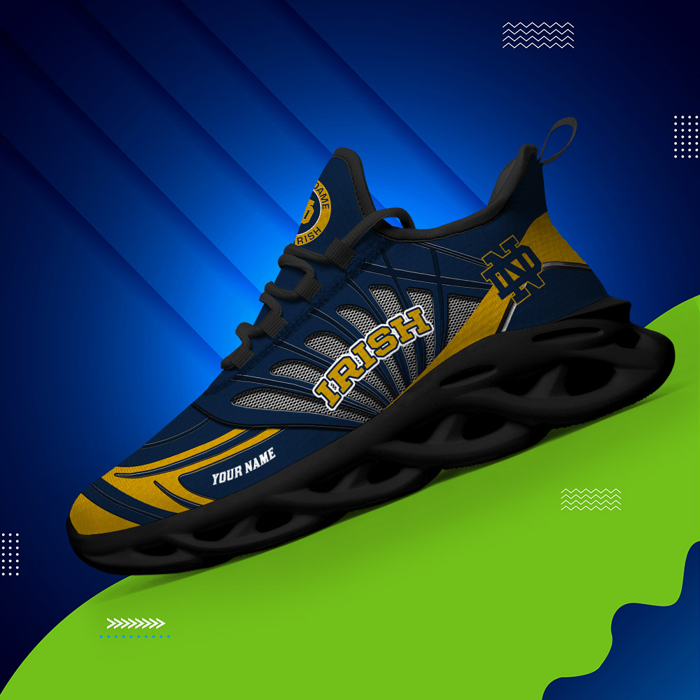 Custom Name 02 Notre Dame Fighting Irish PERSONALIZED MAX SOUL SHOES DS001 - Famjoys Custom Name 02 Notre Dame Fighting Irish PERSONALIZED MAX SOUL SHOES DS001 - Famjoys