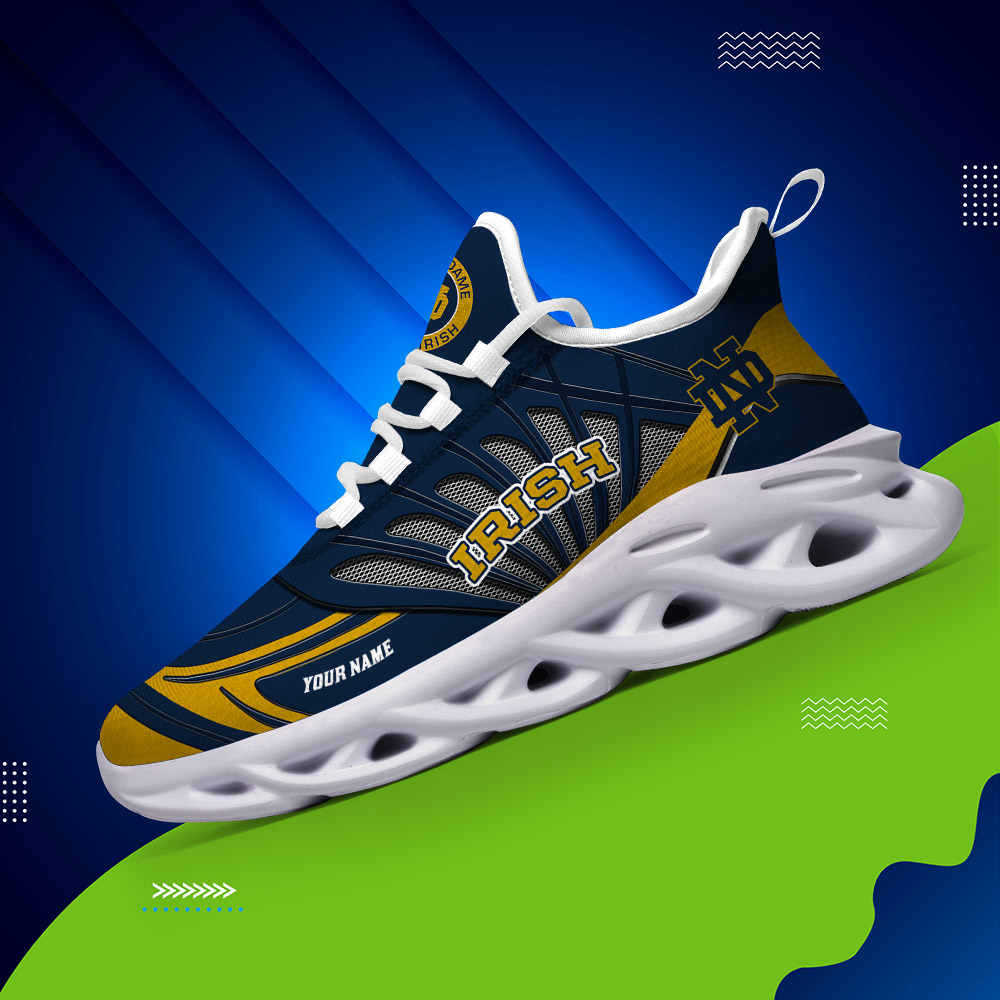 Custom Name 02 Notre Dame Fighting Irish PERSONALIZED MAX SOUL SHOES DS001 - Famjoys Custom Name 02 Notre Dame Fighting Irish PERSONALIZED MAX SOUL SHOES DS001 - Famjoys