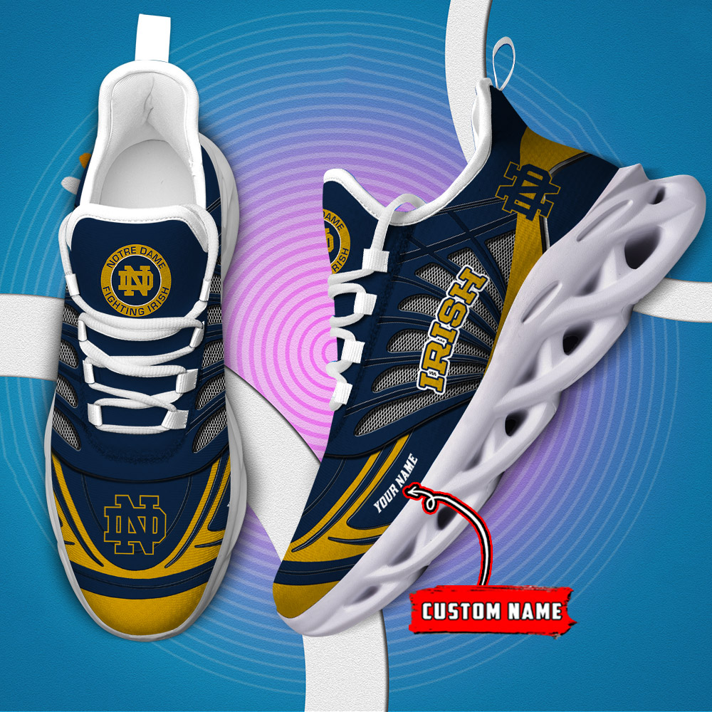 Custom Name 02 Notre Dame Fighting Irish PERSONALIZED MAX SOUL SHOES DS001 - Famjoys Custom Name 02 Notre Dame Fighting Irish PERSONALIZED MAX SOUL SHOES DS001 - Famjoys