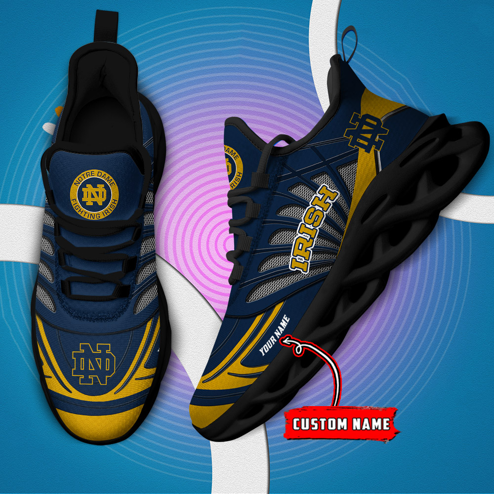 Custom Name 02 Notre Dame Fighting Irish PERSONALIZED MAX SOUL SHOES DS001 - Famjoys Custom Name 02 Notre Dame Fighting Irish PERSONALIZED MAX SOUL SHOES DS001 - Famjoys