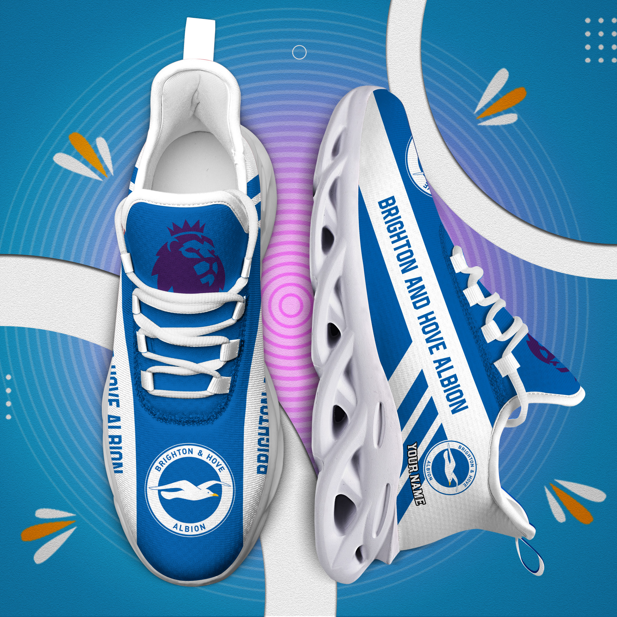 Custom Name 04 Brighton PERSONALIZED MAX SOUL SHOES DS006 EPL - Famjoys Custom Name 04 Brighton PERSONALIZED MAX SOUL SHOES DS006 EPL - Famjoys