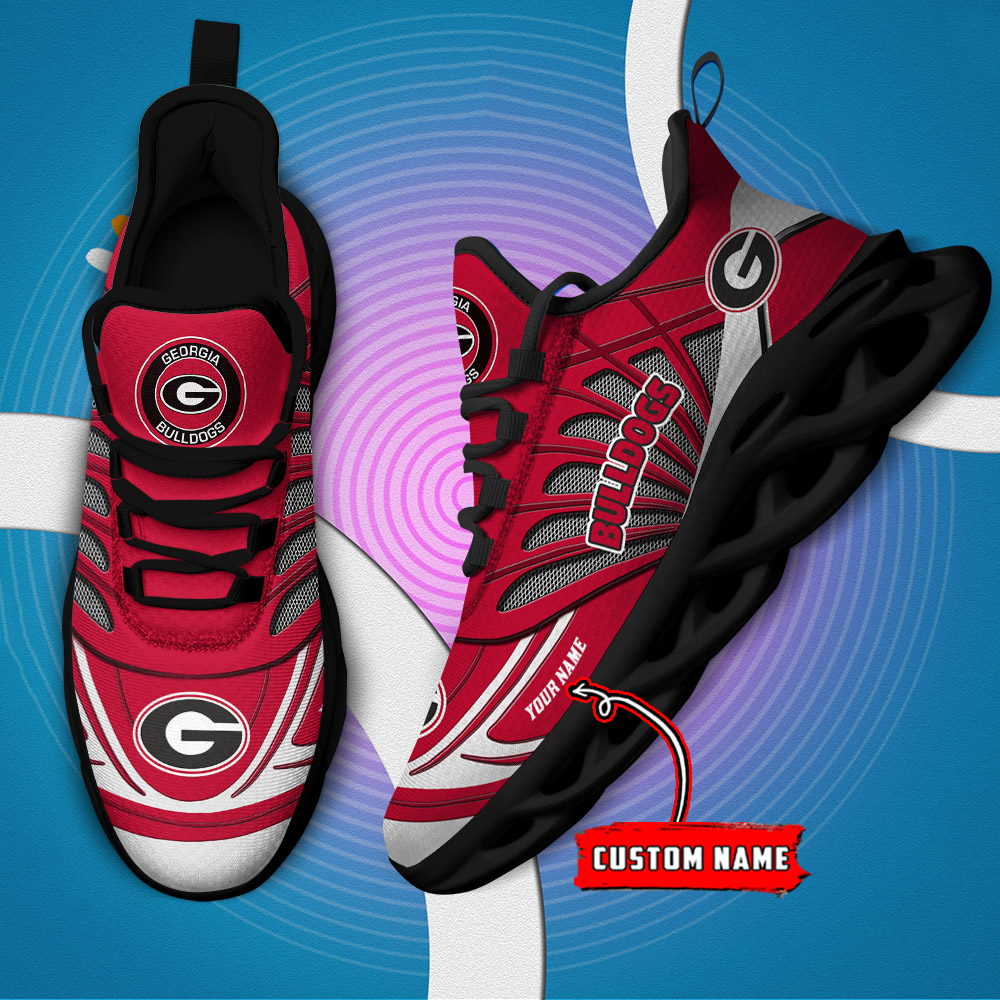 Custom Name 08 Georgia Bulldogs PERSONALIZED MAX SOUL SHOES DS001 - Famjoys Custom Name 08 Georgia Bulldogs PERSONALIZED MAX SOUL SHOES DS001 - Famjoys