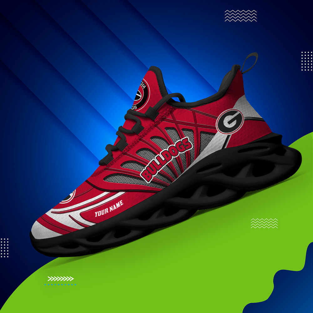 Custom Name 08 Georgia Bulldogs PERSONALIZED MAX SOUL SHOES DS001 - Famjoys Custom Name 08 Georgia Bulldogs PERSONALIZED MAX SOUL SHOES DS001 - Famjoys