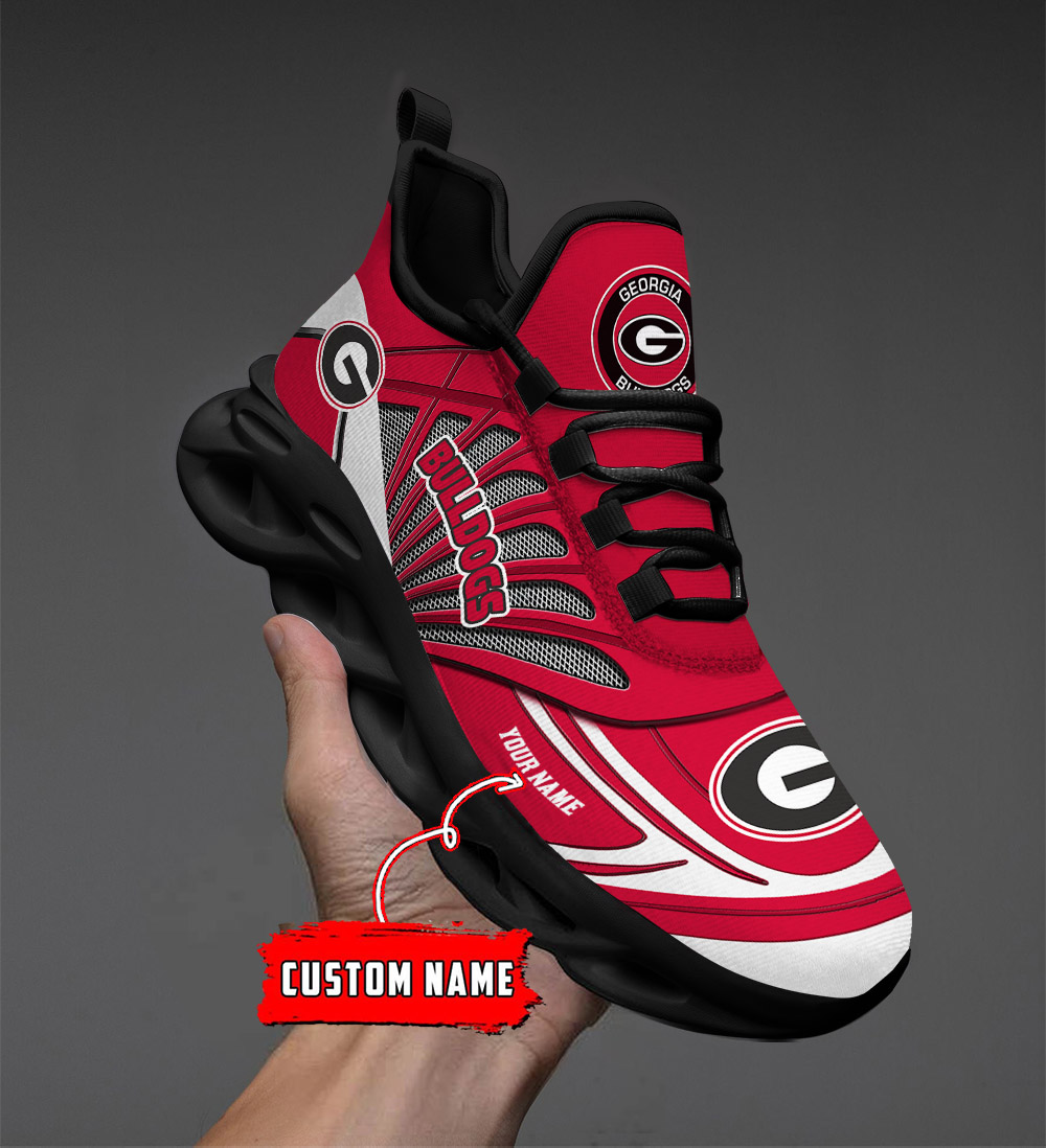 Custom Name 08 Georgia Bulldogs PERSONALIZED MAX SOUL SHOES DS001 - Famjoys Custom Name 08 Georgia Bulldogs PERSONALIZED MAX SOUL SHOES DS001 - Famjoys