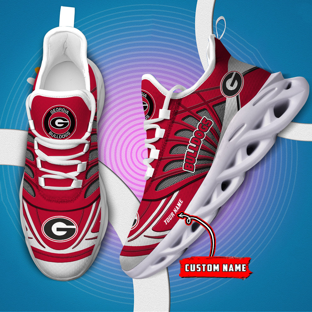 Custom Name 08 Georgia Bulldogs PERSONALIZED MAX SOUL SHOES DS001 - Famjoys Custom Name 08 Georgia Bulldogs PERSONALIZED MAX SOUL SHOES DS001 - Famjoys
