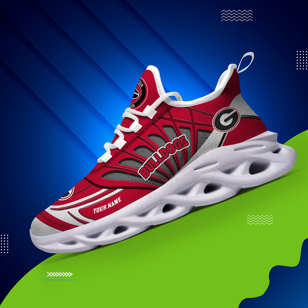 Custom Name 08 Georgia Bulldogs PERSONALIZED MAX SOUL SHOES DS001 - Famjoys Custom Name 08 Georgia Bulldogs PERSONALIZED MAX SOUL SHOES DS001 - Famjoys