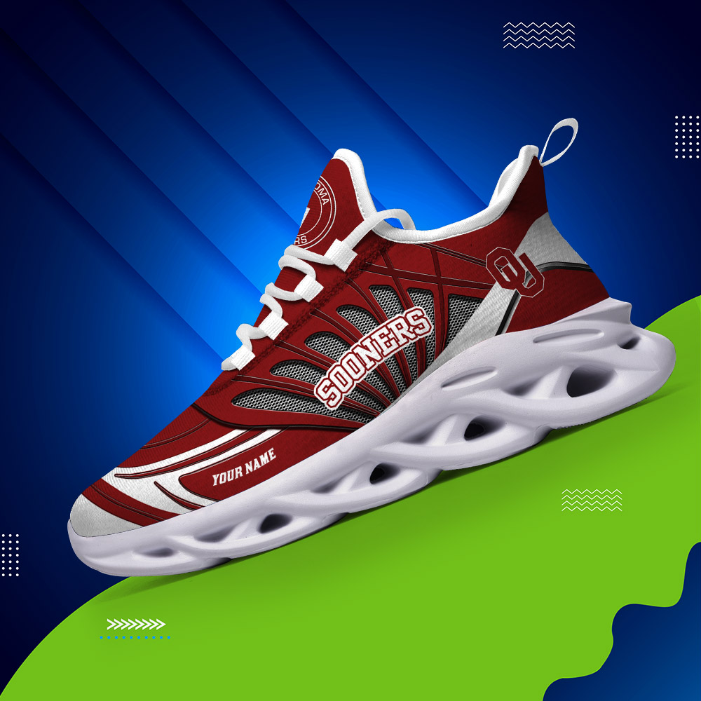 Custom Name 10 Oklahoma Sooners PERSONALIZED MAX SOUL SHOES DS001 - Famjoys Custom Name 10 Oklahoma Sooners PERSONALIZED MAX SOUL SHOES DS001 - Famjoys