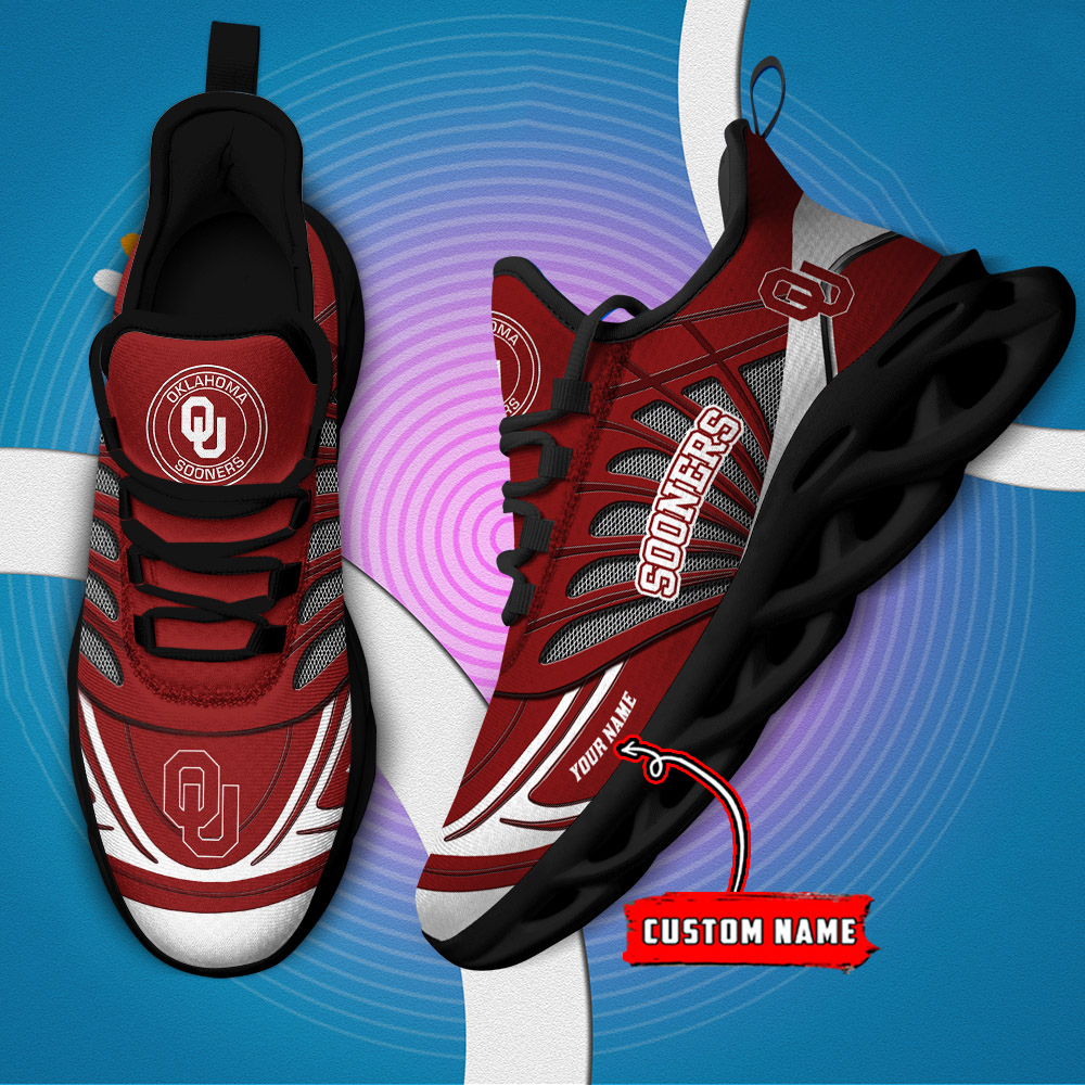 Custom Name 10 Oklahoma Sooners PERSONALIZED MAX SOUL SHOES DS001 - Famjoys Custom Name 10 Oklahoma Sooners PERSONALIZED MAX SOUL SHOES DS001 - Famjoys