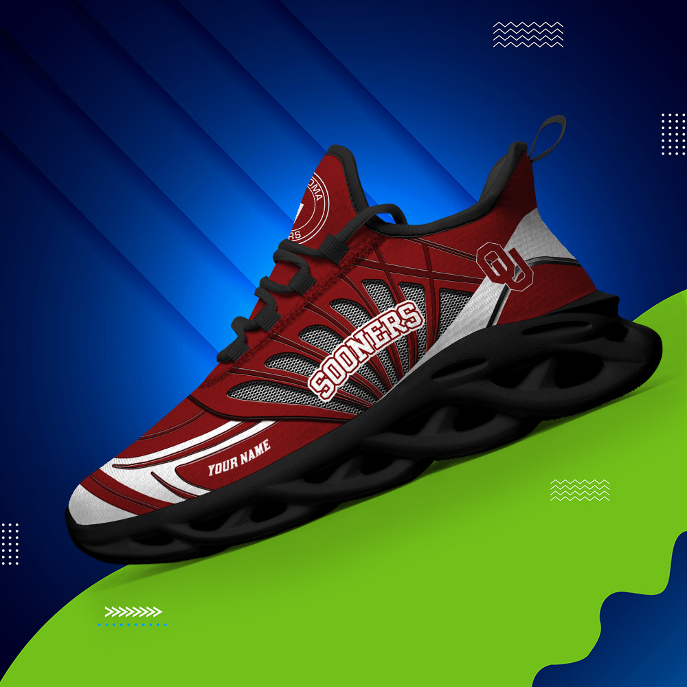 Custom Name 10 Oklahoma Sooners PERSONALIZED MAX SOUL SHOES DS001 - Famjoys Custom Name 10 Oklahoma Sooners PERSONALIZED MAX SOUL SHOES DS001 - Famjoys