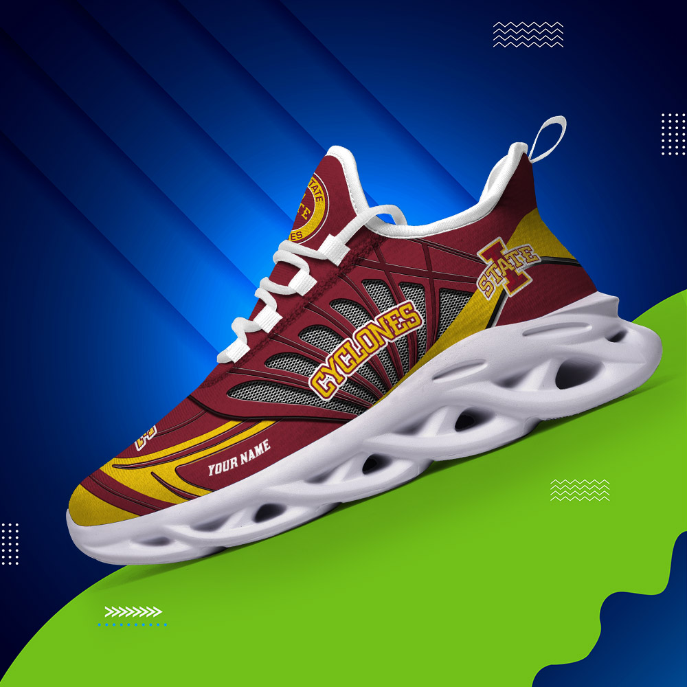 Custom Name 11 Iowa State Cyclones PERSONALIZED MAX SOUL SHOES DS001 - Famjoys Custom Name 11 Iowa State Cyclones PERSONALIZED MAX SOUL SHOES DS001 - Famjoys
