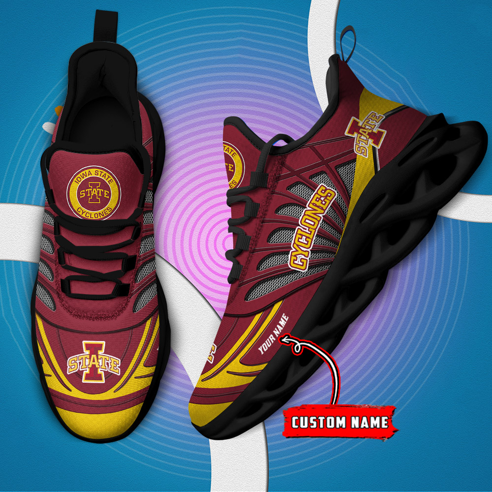 Custom Name 11 Iowa State Cyclones PERSONALIZED MAX SOUL SHOES DS001 - Famjoys Custom Name 11 Iowa State Cyclones PERSONALIZED MAX SOUL SHOES DS001 - Famjoys