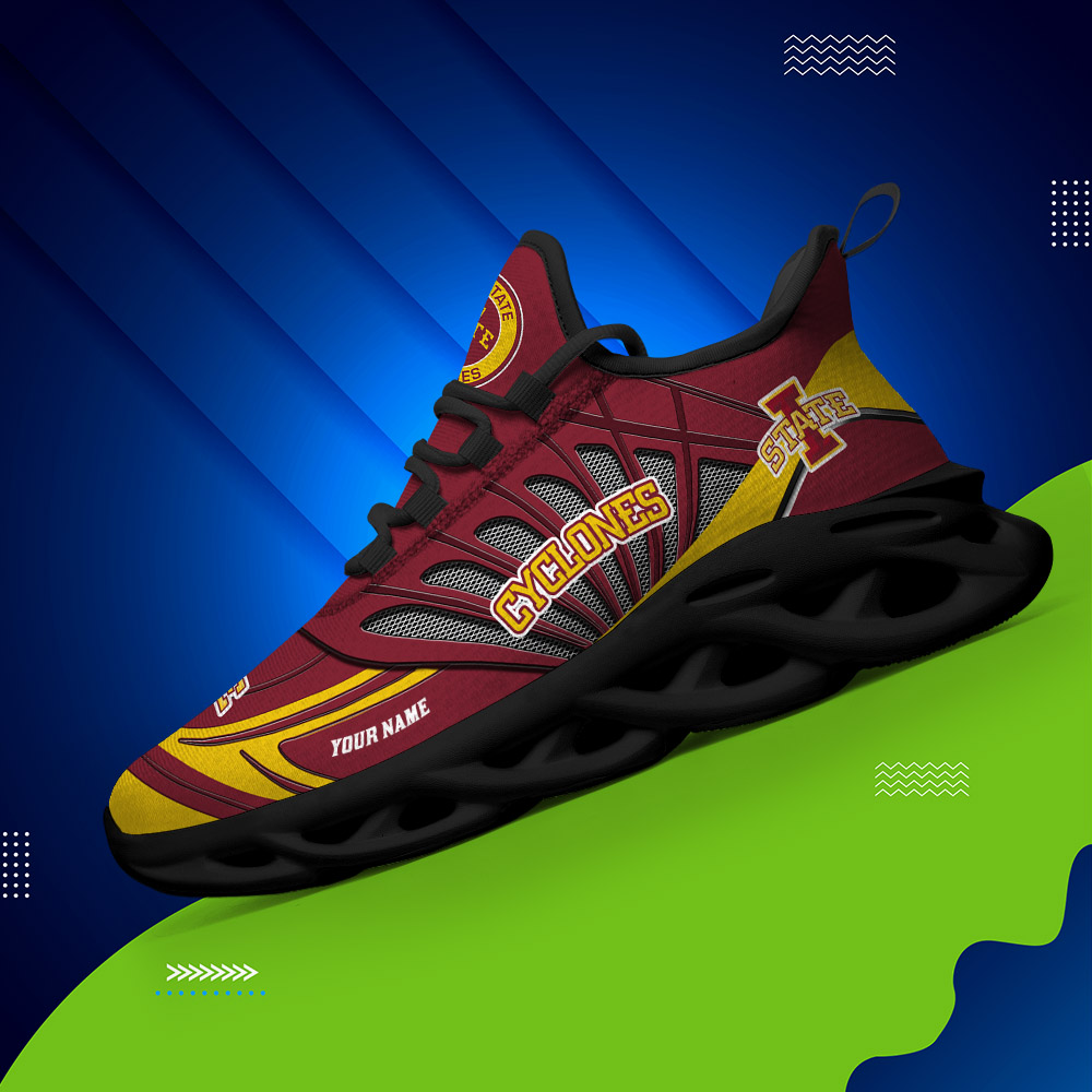 Custom Name 11 Iowa State Cyclones PERSONALIZED MAX SOUL SHOES DS001 - Famjoys Custom Name 11 Iowa State Cyclones PERSONALIZED MAX SOUL SHOES DS001 - Famjoys