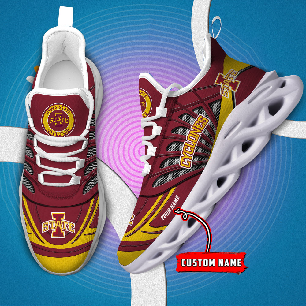Custom Name 11 Iowa State Cyclones PERSONALIZED MAX SOUL SHOES DS001 - Famjoys Custom Name 11 Iowa State Cyclones PERSONALIZED MAX SOUL SHOES DS001 - Famjoys