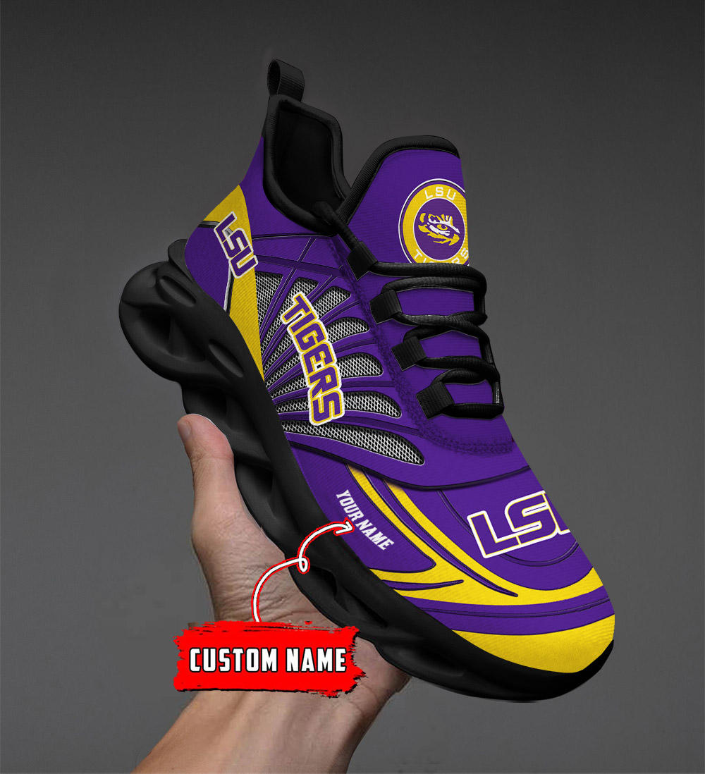Custom Name 13 LSU Tigers PERSONALIZED MAX SOUL SHOES DS001 - Famjoys Custom Name 13 LSU Tigers PERSONALIZED MAX SOUL SHOES DS001 - Famjoys