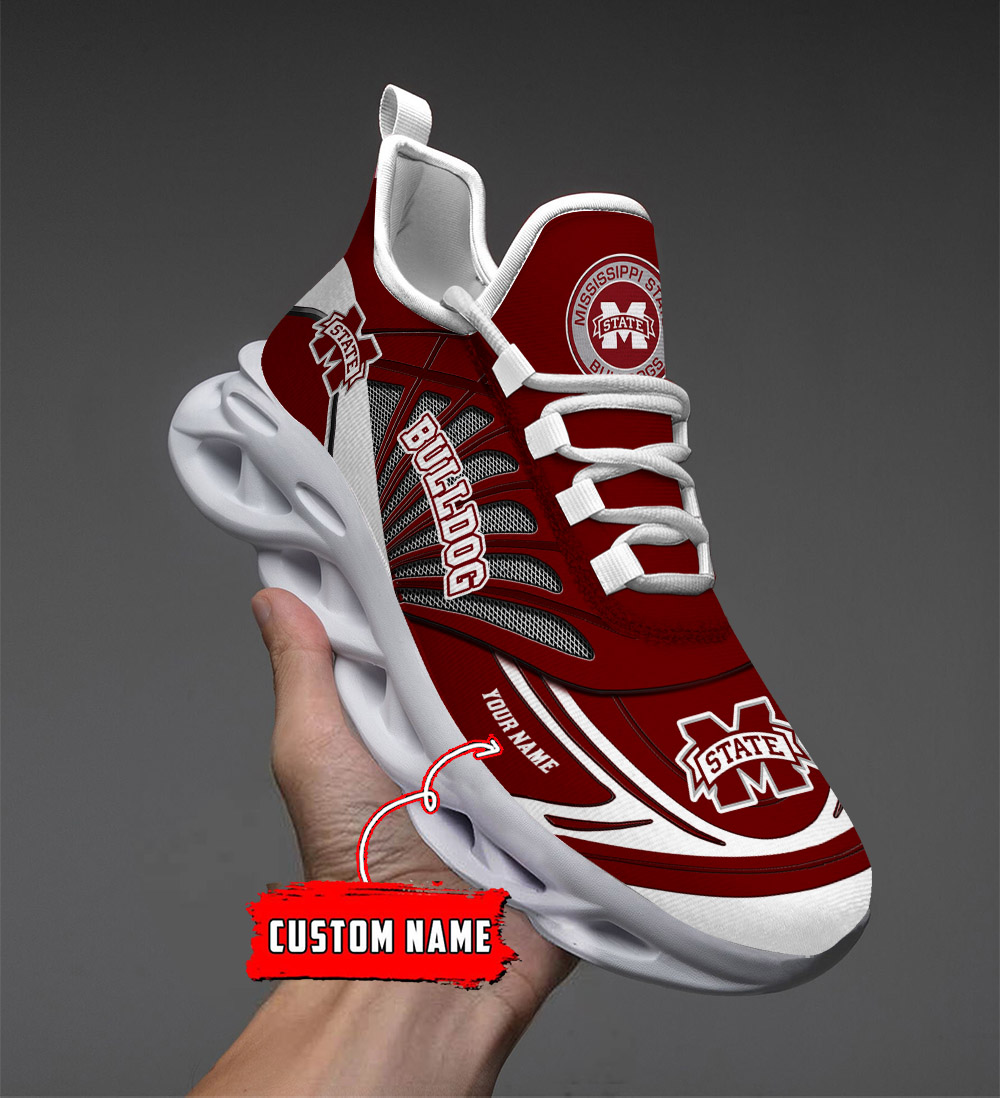 Custom Name 16 Mississippi State Bulldogs PERSONALIZED MAX SOUL SHOES DS001