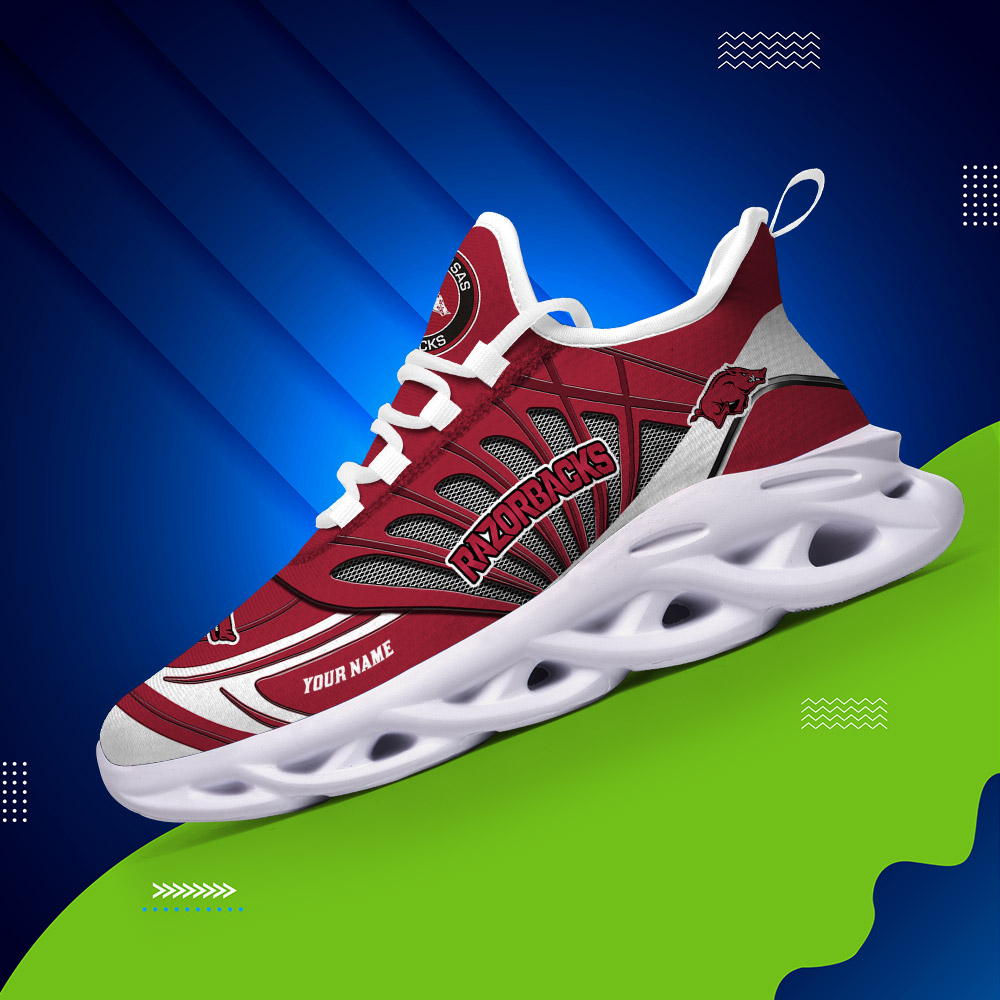 Custom Name 22 Arkansas Razorbacks PERSONALIZED MAX SOUL SHOES DS001 - Famjoys Custom Name 22 Arkansas Razorbacks PERSONALIZED MAX SOUL SHOES DS001 - Famjoys