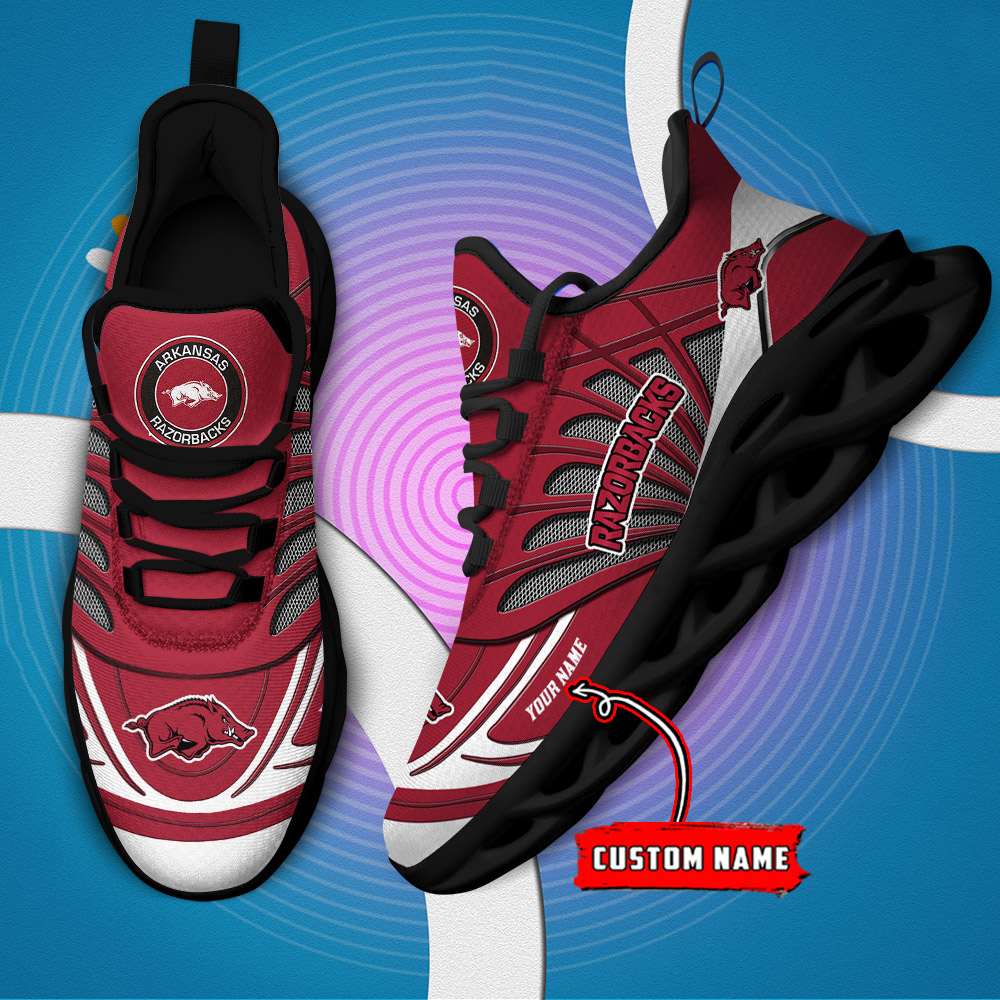 Custom Name 22 Arkansas Razorbacks PERSONALIZED MAX SOUL SHOES DS001 - Famjoys Custom Name 22 Arkansas Razorbacks PERSONALIZED MAX SOUL SHOES DS001 - Famjoys