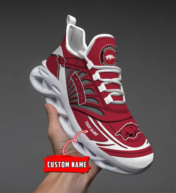 Custom Name 22 Arkansas Razorbacks PERSONALIZED MAX SOUL SHOES DS001 - Famjoys Custom Name 22 Arkansas Razorbacks PERSONALIZED MAX SOUL SHOES DS001 - Famjoys