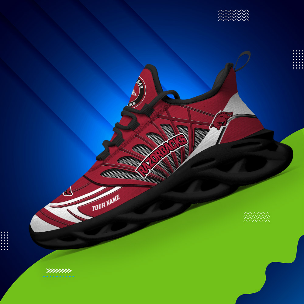 Custom Name 22 Arkansas Razorbacks PERSONALIZED MAX SOUL SHOES DS001 - Famjoys Custom Name 22 Arkansas Razorbacks PERSONALIZED MAX SOUL SHOES DS001 - Famjoys