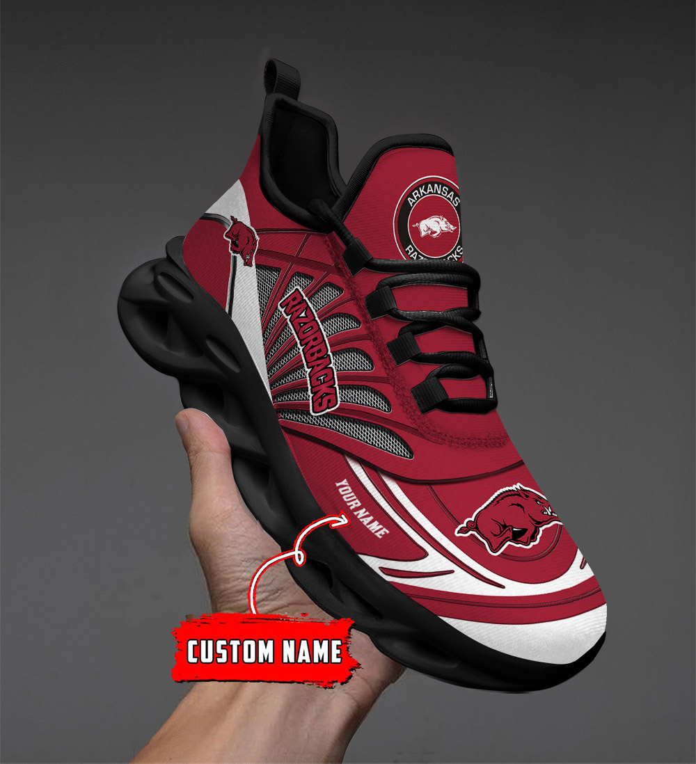 Custom Name 22 Arkansas Razorbacks PERSONALIZED MAX SOUL SHOES DS001 - Famjoys Custom Name 22 Arkansas Razorbacks PERSONALIZED MAX SOUL SHOES DS001 - Famjoys